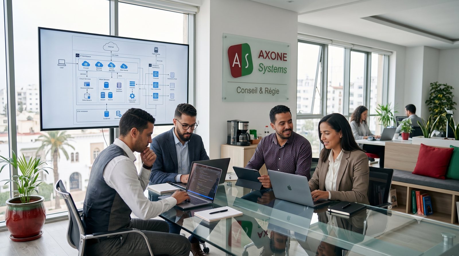 Équipe de conseil IT AXONE en atelier stratégique
